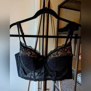 Long line lace bra